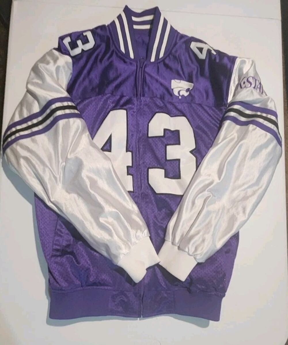 K State Wildcats Extreme Fanz Size Medium Reversible Jacket Jersey Coat